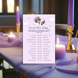 O Jogo De Chá de fraldas Da Rapariga Raccoon Iria 