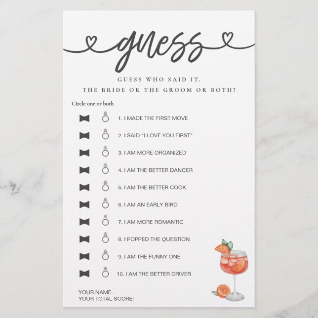 O Jogo Do chá de panela Disse Que Disse Adivinhe A (Frente)