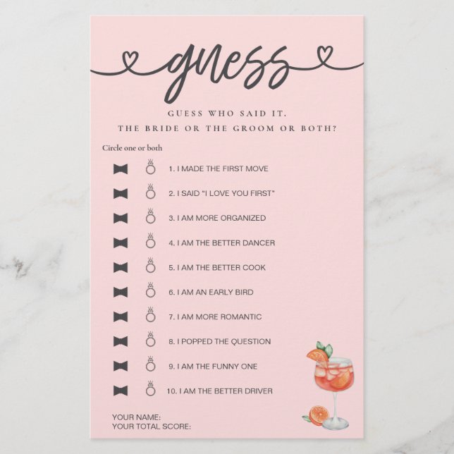 O Jogo Do chá de panela Disse Que Disse Adivinhe A (Frente)