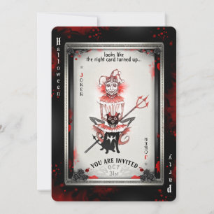 O Joker e o seu Cartão de Festa de Halloween Pitbu