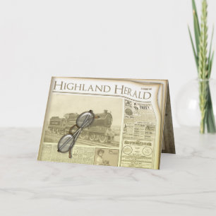 O jornal saudações e cartões de nota