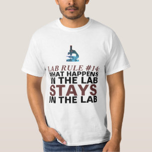 O laboratório ordena o t-shirt