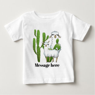 O lama bonito adiciona o t-shirt do nome ou da