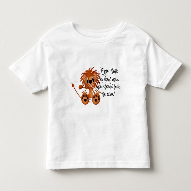 O leão do bebê ouve-me rujir o camiseta e os (Frente)