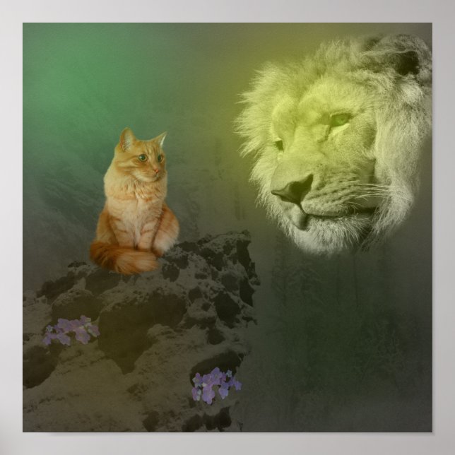 O Leão E O Gato, Poster (Frente)