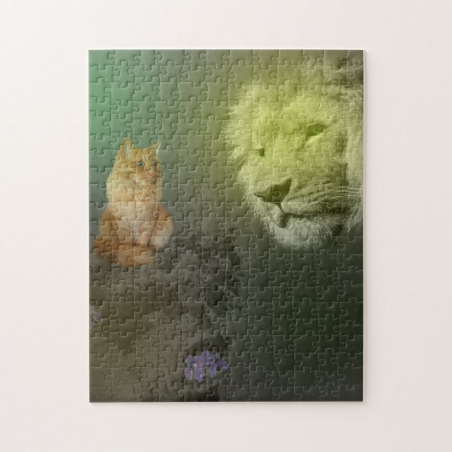 O Leão E O Gato, Quebra-cabeça De Jigsera (Vertical)