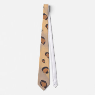 O leopardo mancha gravatas do costume da pintura