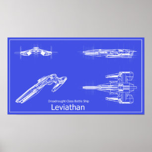 O Leviathan da galáxia Blueprints o poster