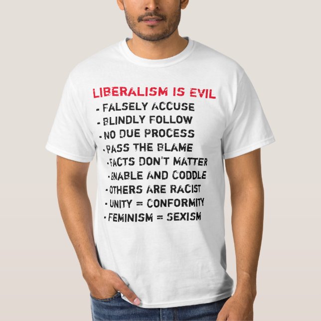O liberalismo é t-shirt mau (Frente)