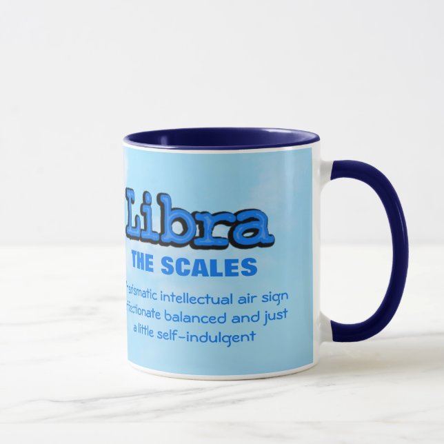 O Libra "as escalas" areja a caneca astrológica (Direita)
