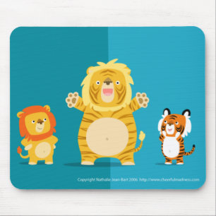 O liger e seu mousepad orgulhoso dos pais