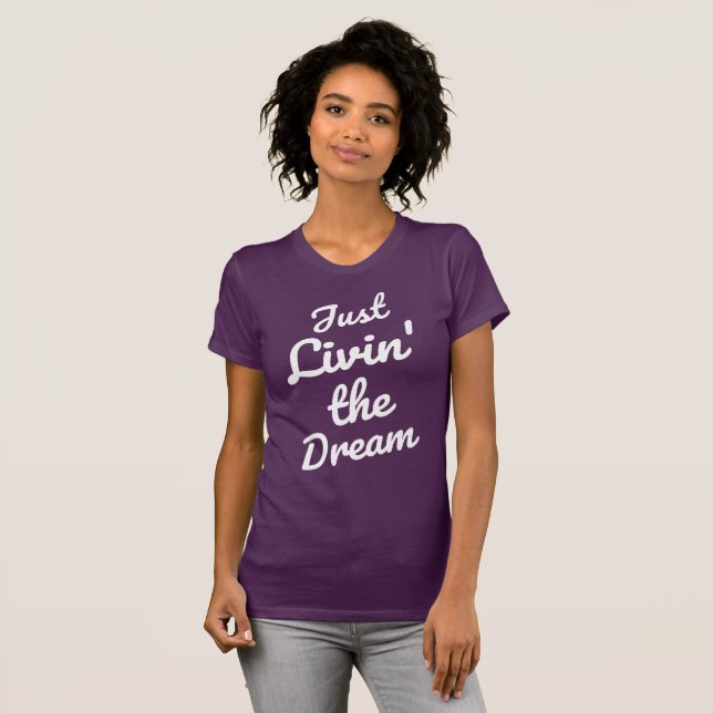 O livin das mulheres "apenas" o t-shirt ideal (Frente Completa)