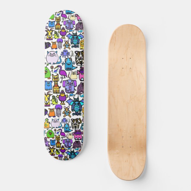 "o livro do alfabeto" - Skateboard (Frente)