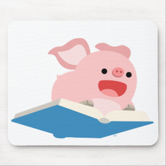 O Livro Voador e o Pig Mousepad de Cartoon