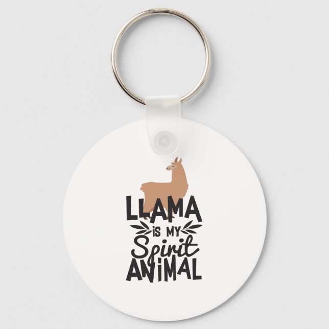 O Llama é o meu espírito, um Chaveiro engraçado an (Frente)