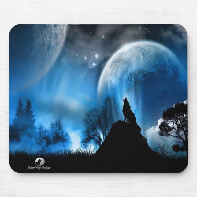 O lobo de prata projeta MousePad (Frente)