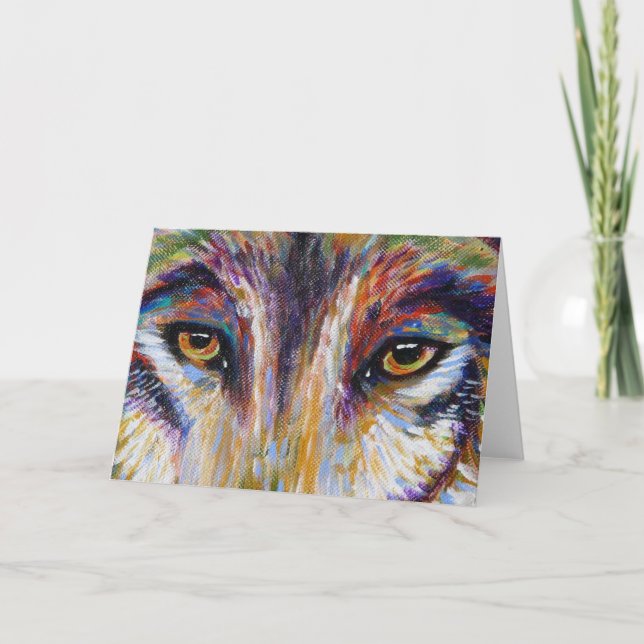 O lobo Eyes o cartão (Frente)