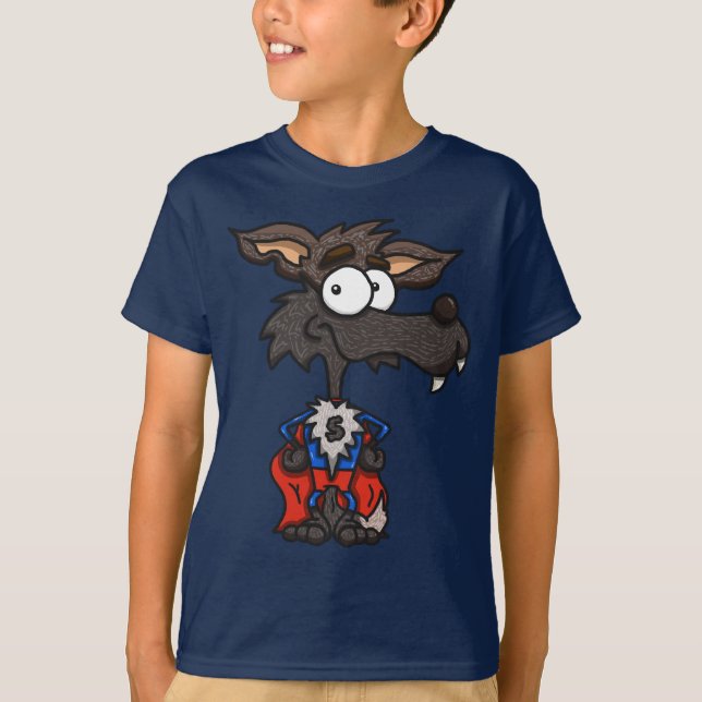 O lobo super caçoa o t-shirt (Frente)