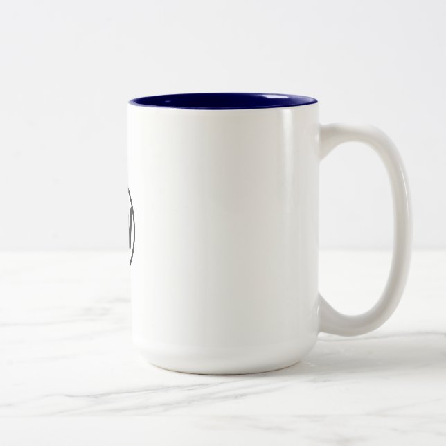 o logotipo dois da assinatura tonificou a caneca (Direita)