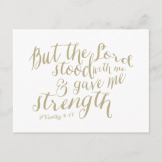O Lorde Ficou Comigo Cartão Postal (2 Timothy 4:17