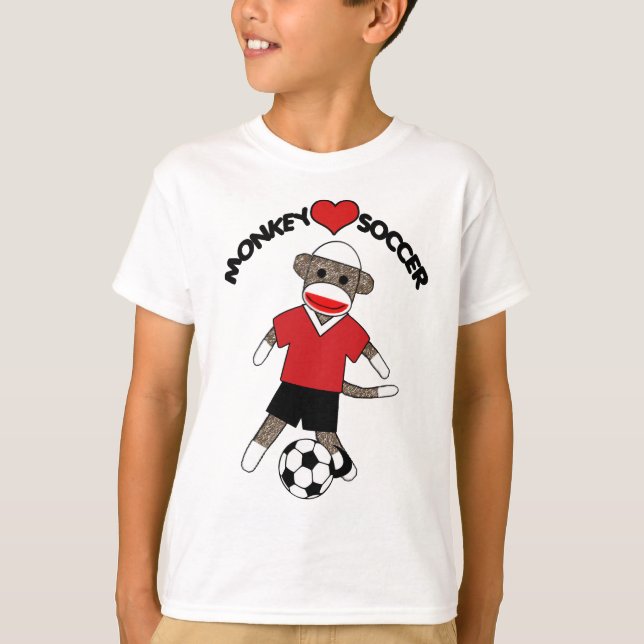 O macaco da peúga do futebol caçoa o t-shirt (Frente)