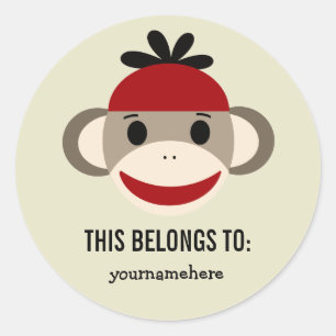 O macaco da peúga ISTO PERTENCE às etiquetas