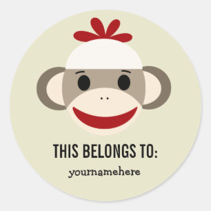 O macaco da peúga ISTO PERTENCE às etiquetas