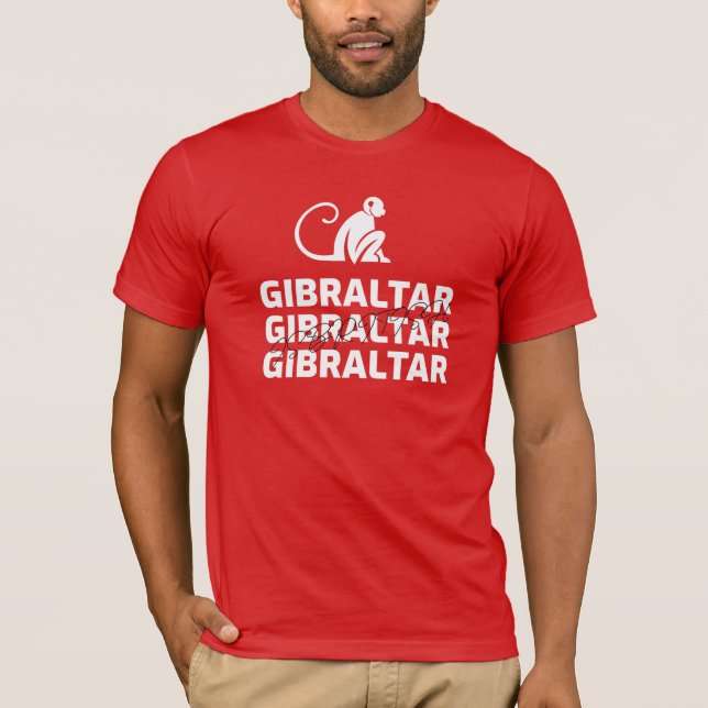 O macaco de Gibraltar é o camiseta britânico (Frente)