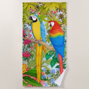 O Macaw repete mecanicamente a toalha de praia