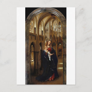 O Madonna na Igreja por Jan Van Eyck Cartão Postal