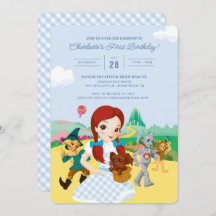 O Mágico do Primeiro Convite de Aniversário de Oz