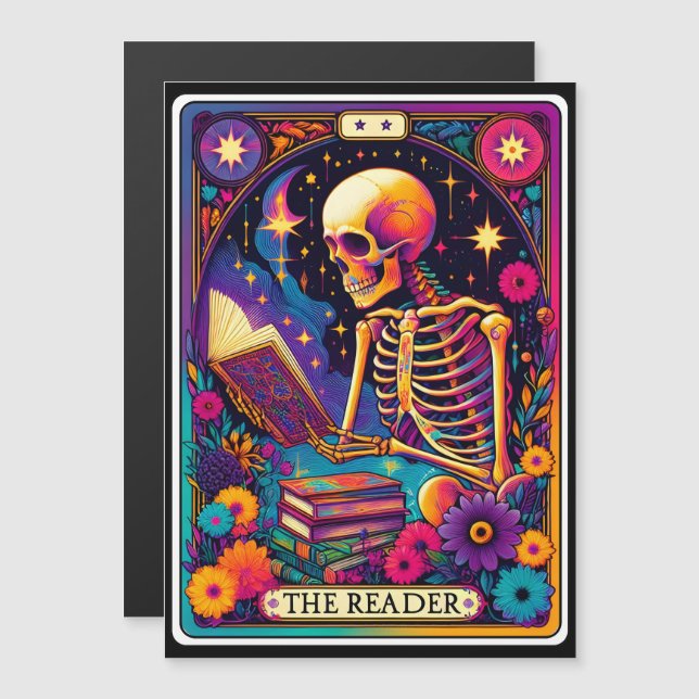 O Magnet da Placa de Tarot do "Leitor" (Frente/Verso)