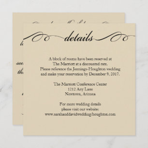 O Maior Destes é o Cartão de Detalhes do Casamento