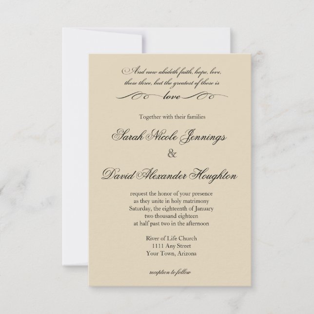 O Maior Destes é o Convite para Casamento de Amor (Frente)