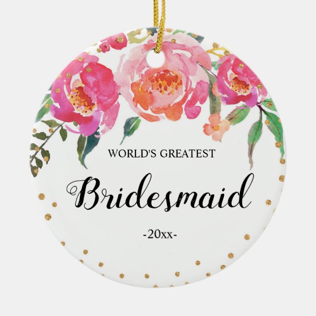 O maior ornamento de Bridesmaid do mundo (Frente)