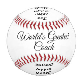 O maior treinador do mundo personalizado baseball