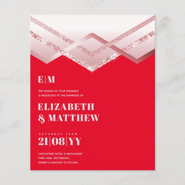 O mais baixo orçamento de casamento FLYER Convide  (Frente)