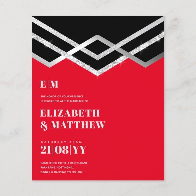 O mais baixo orçamento de casamento FLYER Convide  (Frente)