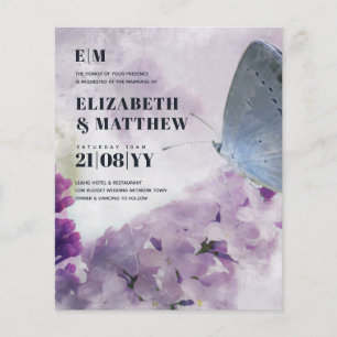 O mais baixo orçamento de casamento FLYERS Lilac B