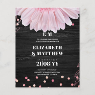 O mais baixo orçamento de casamento FLYERS preto 