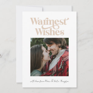 O mais quente desejo Cartão com fotos de Natal mod