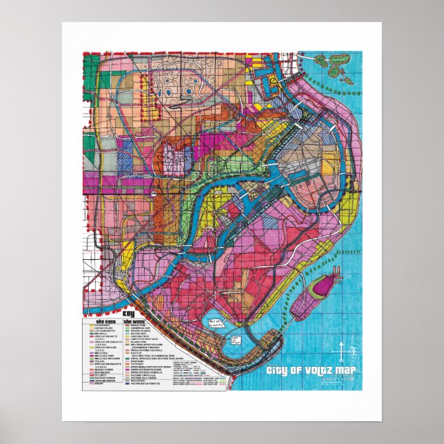 O Mapa Oficial da Cidade de Voltz Poster (2) (Frente)