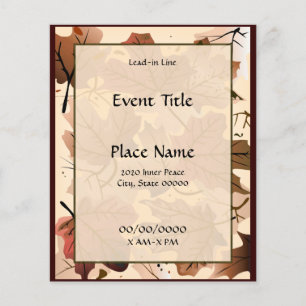 O Mapeador de outono deixa o folheto de eventos do