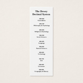 O marcador do sistema Decimal Dewey
