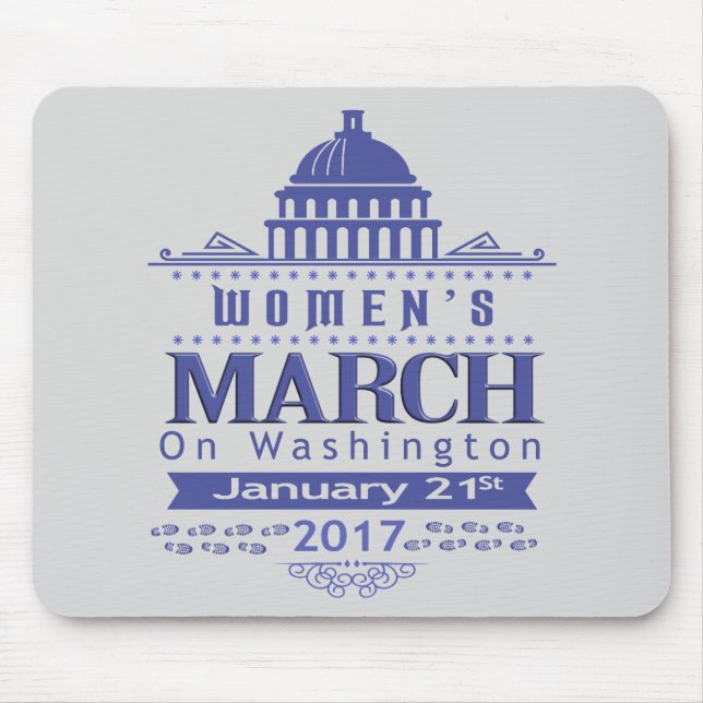 O março de milhão mulheres em Washington Mousepad (Frente)