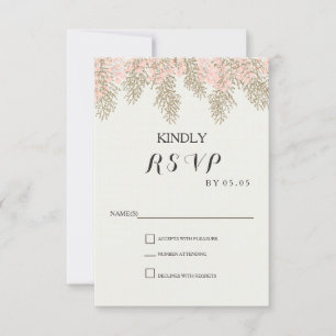o marfim cora ouro que wedding cartões de RSVP