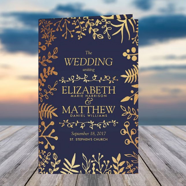 O Marinho Elegante e a Dourada Coleção de Casament (Criador carregado)