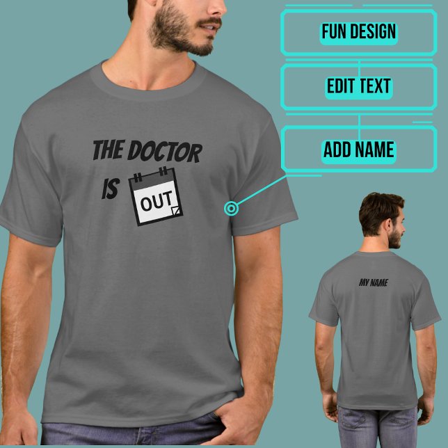 O médico está dentro ou fora do T-Shirt (Please enjoy our tee.)