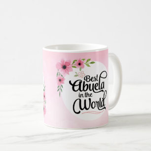 O melhor Abuela na caneca da flor do mundo