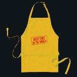 O melhor avental de CHURRASCO de chef do mundo par<br><div class="desc">O melhor avental de CHURRASCO do mundo para homens. design de carimbo vermelho personalizável.</div>